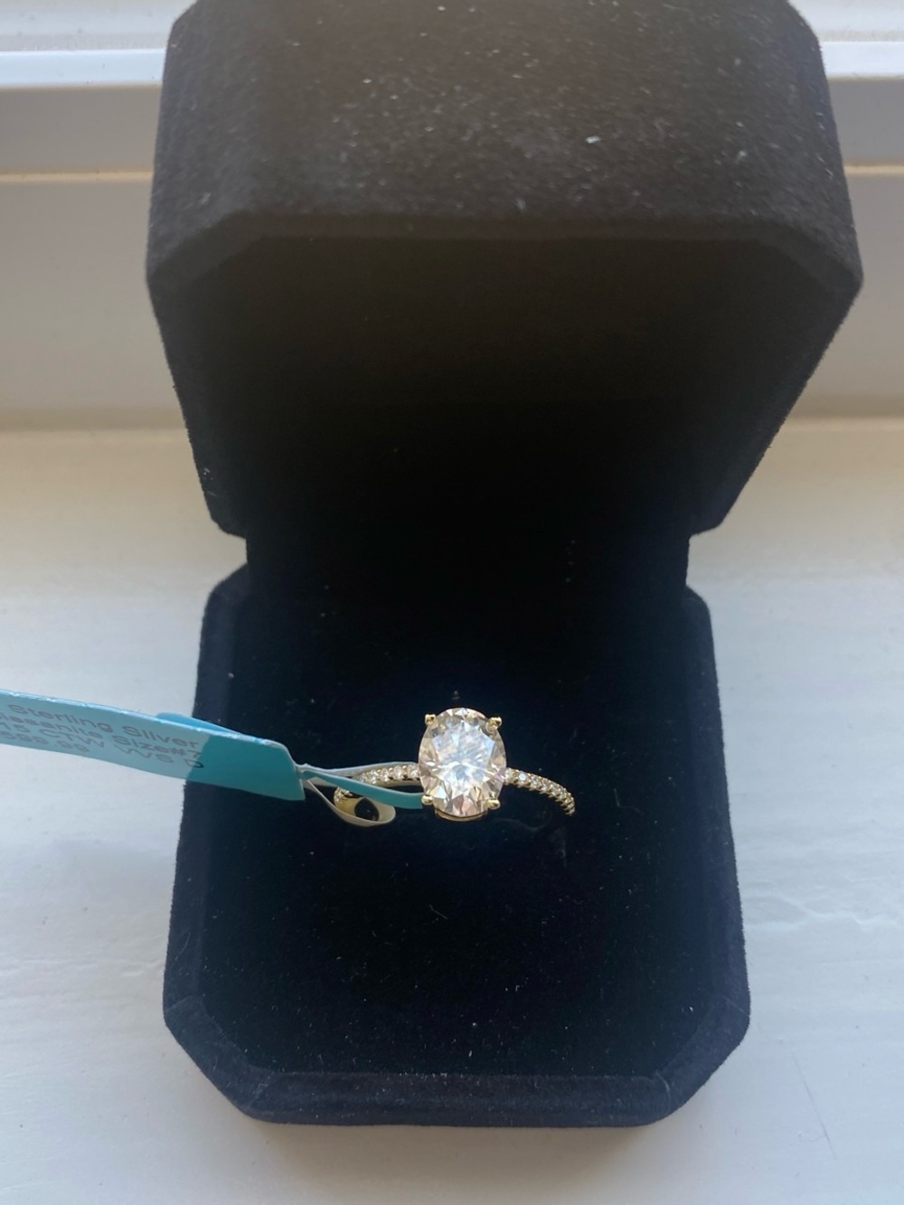 2 Carat Oval Cut Moissanite Ring Size 7